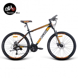 QMMD Bici QMMD 21 velocità Mountain Bike, 26 Pollici Hardtail Biciclette, Adulti Mountain Bike, Telaio Alluminio, Front Suspension Mountain Bike, Mountain Biciclette, Orange Spokes, 21 Speed