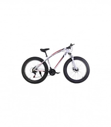 Riscko Bici Riscko Bici Fuoristrada Fat Bike con Ruote Anti-punzonatura 26x4 Pollici e Cambio Shimano (Bianco)