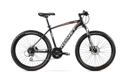 Balticuz OU Bici Romet Mountain Bike MTB Bicicletta Rambler 6.4 26 pollici, nero-arancione, 24 marce Shimano