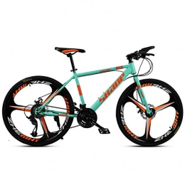 San Ren Mountain Bike, Biciclette per adulti, 21 velocità, Mountain Bike a sospensione completa, Hardtail Mountain Bike (3 coltelli rotondi verde)