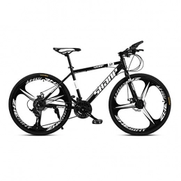SCYDAO Mountain Bike 26 Pollici, 21 velocità / 24 velocità / 30 velocità Acciaio al Carbonio della Bici di Montagna della Bicicletta MTB, Doppio Freno A Disco Bicicletta,Nero,24 Speed