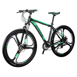 LS2 Mountain Bike SL Hardtail Mountain Bikes, X9 Green Bike, bicicletta a 3 razze da 29", bici a sospensione, colore: Verde