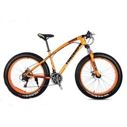 TAURU Bici TAURU Neve Bicicletta Adulto Mountain Bike Ruota 26 '' Telaio in acciaio ad alto tenore di carbonio 21 Velocità Doppio freno a disco (Arancione)