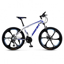 Tbagem-Yjr Mountain Bike Tbagem-Yjr Mountain Bike, 26 Pollici Ruote di Bicicletta for Adulti Ragazzi Doppio Suspensio (Color : White Blue, Size : 27 Speed)