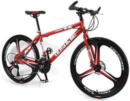 UYHF Bici UYHF 26'' Pollici Mountain Bike per Donna / Uomo Leggero 21 / 24 / 27 velocità MTB Biciclette per Adulti Telaio in Acciaio al Carbonio Sospensione Anteriore red-24speed