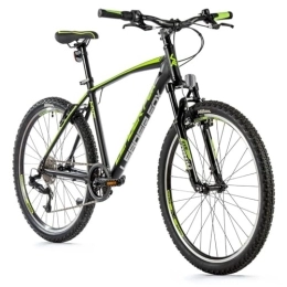 Leaderfox Mountain Bike Velo Muscular MTB 26 Leader Fox MXC 2023 Uomo Nero Opaco-Verde 8 V Telaio 20 Pollici (Taglia Adulto 180-188 cm)