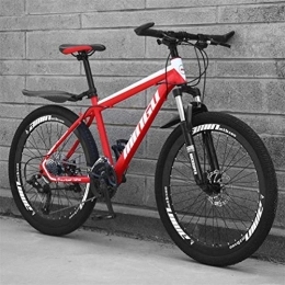 WJSW Bici WJSW Bici da Montagna Hardtail per Adulti Uomo, Bicicletta da Montagna Hardtail per pendolari City (Colore: Rosso, Dimensioni: 24 velocità)