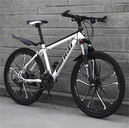 WJSW Bici WJSW Mountain Bike da smorzamento, Bici da Strada su Strada - Dual Suspension MTB da Uomo (Colore: Bianco, Dimensioni: 30 velocità)