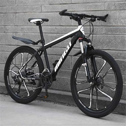 WJSW Bici WJSW Mountain Bike per Adulti City Road Bicycle - Commuter City Hardtail Bike Unisex (Colore: Nero Bianco, Misura: 30 velocità)