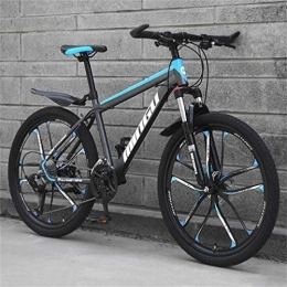 WJSW Bici WJSW Mountain Bike per Adulti City Road Bicycle - Commuter City Hardtail Bike Unisex (Colore: Nero Blu, Dimensione: 27 velocità)