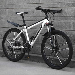 WJSW Bici WJSW Mountain Bike per Adulti Uomo MTB - Bicicletta da Mountain Bike Ammortizzata a Doppia Sospensione (Colore: Bianco, Dimensioni: 24 velocità)