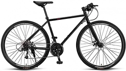 WQFJHKJDS Mountain Bike WQFJHKJDS Unisex 700c Mountain Bike, City Mountain Mountain Bike per Adulti e Adolescenti, Forchetta in Acciaio al Carbonio Forcella Mountain Bike (Color : Black)