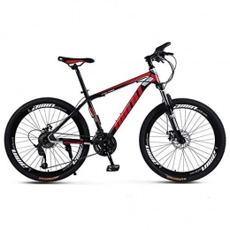 WSJ Mountain Bike WSJ - Mountain bike da adulto, 26 pollici, 30 velocità, una ruota off-road a velocità variabile ammortizzatore per uomini e donne, colore: Rosso, Nero