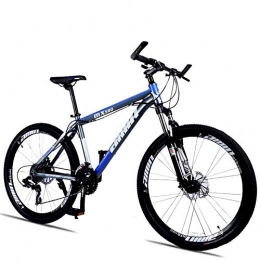 WSJ Bici WSJ mountain bike in lega di alluminio 26 pollici 27 velocità off-road adulto velocità mountain bike uomo e donna, bicicletta blu, Blu