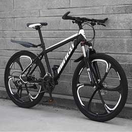 WYBD.Y Bici WYBD.Y Bicicletta a variabile 21 / 24 / 27 / 30 Bicicletta 24 Pollici MTB Freni a Disco Bicicletta a Sospensione Completa, White + Black, 27 Speed