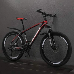 Xiaoplay Mountain Bike per Adulti 27-velocità Outroad della Bicicletta della Lega Shock Sospensione dell'olio del Freno Montagna off-Road Biciclette (Rosso, 24 Pollici)