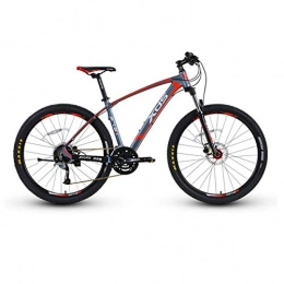 XIONGHAIZI Bici XIONGHAIZI Mountain Bike, Bicicletta, Bicicletta Fuoristrada per Adulti a velocità variabile, Freno a Disco Idraulico - Diametro Ruota da 27, 5 Pollici (Color : Gray Red, Size : 27 Speed)