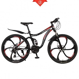XNEQ Mountain Bike XNEQ 26-inch Adulti Ammortizzante Mountain Bike, 6-Cutter Ruote Student Biciclette, 21 / 24 / 27-Velocità, 2, 21
