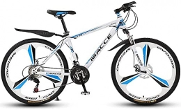 Y DWAYNE Mountain Bike Y DWAYNE Mountain Bike da 26 Pollici per Tutti i Terreni, Bicicletta MTB a 27 velocità, Freni a Disco Anteriori e Posteriori, ammortizzatori Anteriori, per Adulti o Adolescenti, Bianco Blu