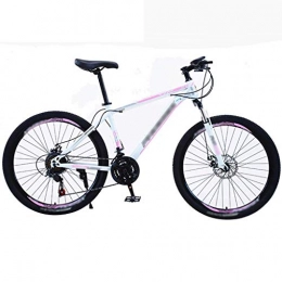 YXFYXF Mountain Bike YXFYXF Dual Sospension Mountain Bike, Bicycle, Biciclette a velocità variabile Fuoristrada, 24 / 26 Pollici, 21-velocità, Unisex (Colore: (Color : Pink, Size : 24 Inches)