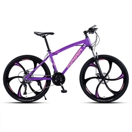 zcyg Bici zcyg Mountain Bike for Women, 21 velocità con Forchetta Sospensione, Mountain Bike 24 / 26 Pollici per La Bici da Donna per Giovani / Donne(Size:24inch, Color:Viola)