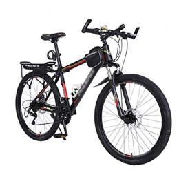 ZRN Bici ZRN Mountain Bike City Bike, Bicicletta per Adulti 24 / 27 velocità, Sospensione Totale, Unisex, 24 / 26 Pollici Nero-Rosso