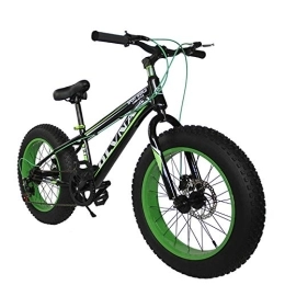 ZXCVB Bici ZXCVB MTB da 20 / 26 Pollici Mountain Bike / 4.0 Super Wide E Pneumatici di Grandi Dimensioni con Assorbimento degli Urti, Green-20inch / 24speed