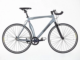 Greenway Bicicleta Alliage Single Speed / Fixied Gear Bike, Hi Spec. Gris, Enfant, AFG02GREY56, Gris, 56 cm