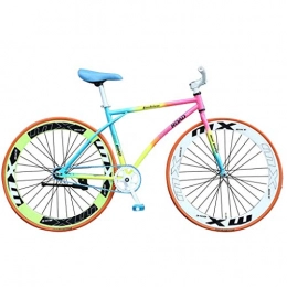 LootenKun Bicicleta Bicicleta Bicicleta De Montaña Carretera Mujer Chic Arco Iris Cómodo Y Ligero Asiento Ajustable Bicicleta Necesita Instalar (26 Pulgadas) ，Se Adapta A Más De 165 CM