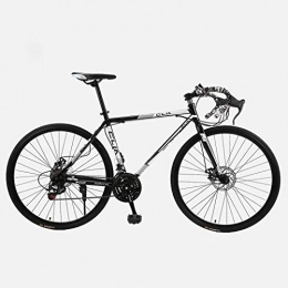 lqgpsx Bicicleta Bicicleta de carretera, 26 pulgadas, bicicletas de 21 velocidades, freno de doble disco, cuadro de acero con alto contenido de carbono, carreras de bicicletas de carretera, hombres y mujeres adultos