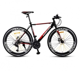 Creing Bicicleta Bicicleta De Ciudad 27-Velocidades Bici con Freno de Disco mecnico para Unisex Adulto, Black