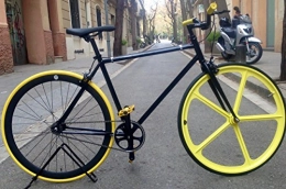 Mowheel Bicicleta Bicicleta Monomarcha Single Speed Fix-5 Classic BlackYellow talla 50cm