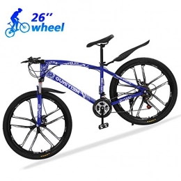 M-TOP Bicicletas de carretera Bicicleta Montaa Mujer R26 24 Velocidades Bicicleta de Ruta Specialized de Carbon Acero con Suspensin y Frenos de Disco, Azul, 10 Spokes