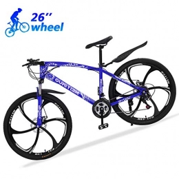 M-TOP Bicicleta Bicicleta Montaa Mujer R26 24 Velocidades Bicicleta de Ruta Specialized de Carbon Acero con Suspensin y Frenos de Disco, Azul, 6 Spokes