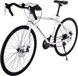 KURKUR Bicicleta Bicicleta Montaña , Bicicleta de carretera de acero de 26 pulgadas for hombres y mujeres adultos, bicicletas de carreras con ruedas 700C for adultos, hombres y mujeres, bicicletas de velocidad de 21 v