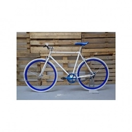 Desconocido Bicicleta blanca detalles ruedas azules