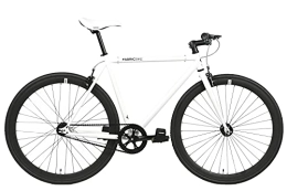 FabricBike  FabricBike- Bicicleta Fixie, piñon Fijo, Single Speed, Cuadro Hi-Ten Acero, 10, 45 kg. (Talla M) (L-58cm, Space White & Black)