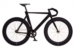 FK Cycling Bicicletas de carretera FK Cycling Bicicleta Fixie Aluminio derail llanta 70mm Negra (Drop, S 490)
