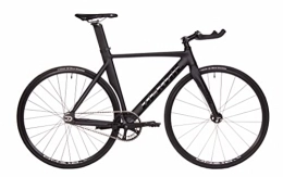 FK Cycling  FK Cycling Bicicleta Pista, Fixie, Fixed, Cuadro Aero Aluminio, Horquilla 3D cabono, inclue 3 Tipos de Manillar.… (XL 580)