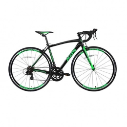 Guyuexuan Bicicletas de carretera Guyuexuan Bicicleta de Carretera, Cuadro de Aluminio, Shimano 14 velocidades 700C, Carreras Masculinas y Femeninas Adultas El ltimo Estilo, diseo Simple. (Color : Black Green, Edition : 14 Speed)