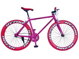 Helliot Bikes Bicicletas de carretera Helliot Bikes Soho 03 Bicicleta Fixie Urbana, Unisex Adulto, Negra / roja, M-L