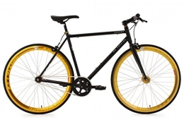 KS Cycling Bicicleta KS Cycling 105R Pegado - Bicicleta de Carretera, Color Negro / Amarillo, Ruedas 28", Cuadro 59 cm