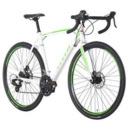 KS Cycling Bicicleta KS Cycling Bicicleta Gravelbike Xceed Pulgadas, Color Blanco y Verde, Altura, Adultos Unisex, 28 Zoll, 54 cm