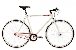 KS Cycling Bicicleta KS Cycling Essence 390B - Bicicleta de fitness, color blanco, ruedas28", cuadro 56 cm