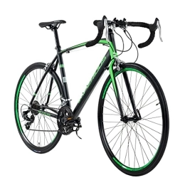 KS Cycling Bicicleta KS Cycling Imperious-Bicicleta de Carreras, Altura del Cuadro, Color Negro y Verde, Unisex Adulto, 28 Zoll, 53 cm