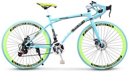 Suge Bicicleta Mango curvo de velocidad variable carretera coche de carreras camino de la bicicleta, de 21 velocidades de 26 pulgadas, bicicletas de doble disco de freno, marco de acero al carbono de alta, los homb