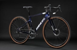Rinos Bicicletas de carretera Rinos Carbon Gravel Bike Sandman1.0 Shimano R3000 (Azul, 56)
