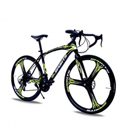 SHTST Bicicletas de carretera SHTST Bicicleta de Carretera 700C - Palanca de Cambio de 21 velocidades y Frenos de Doble Disco para Carreras Adultos, Bicicleta a través del país (Color : Black Green)