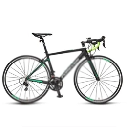 TABKER Bicicletas de carretera TABKER Bicicleta de fibra de carbono bicicleta de carretera competencia profesional ultra ligera competición viento roto 700c (Color: verde, tamaño: naranja)