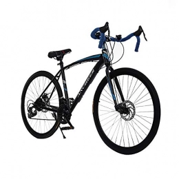  Bicicleta Unisexo 26 Pulgadas Bicicleta de Carretera for Adultos amortiguadora de Golpes Doble Freno de Disco de 21 velocidades de transmisión Ciclo Ciclo (Color : Black, Size : 26inch)